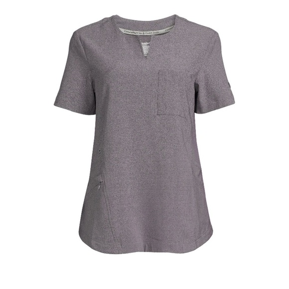 ✨NEW✨ ClimateRight by cuddl duds scrub top, anti-bacterial technology gray - Picture 1 of 5